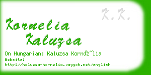 kornelia kaluzsa business card